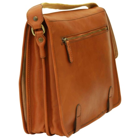 Borsa Messenger in in vitello nappato. Gold - Img 5