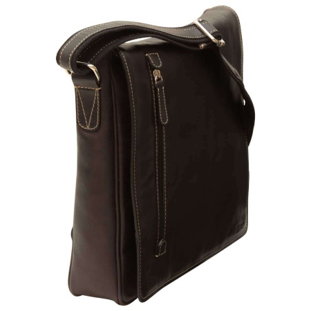 Borsa Messenger in pelle. Nero - Img 4