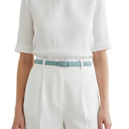 CINTURA DONNA 2,5 CM IN PELLE ORIONE BELTS ARTIGIANALE MADE IN ITALY - Img 4