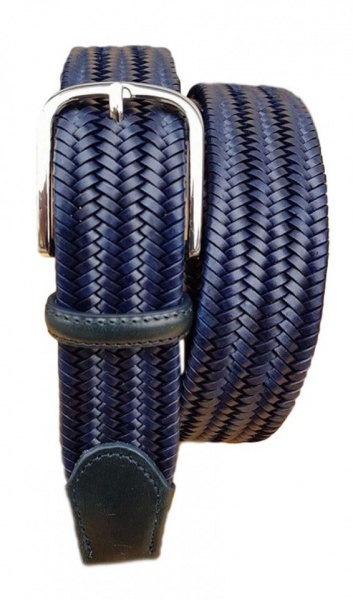 CINTURA UOMO 3,5 CM ELASTICA IN CUOIO ORIONE BELTS ARTIGIANALE MADE IN ITALY - Img 2