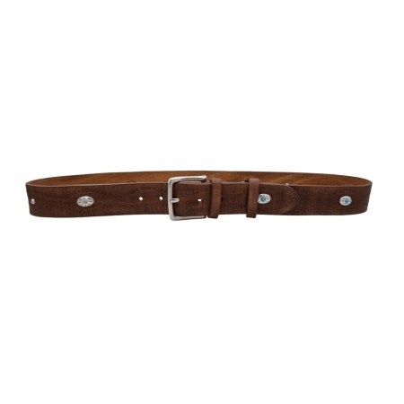 CINTURA UOMO 4 CM IN CUOIO DI TORO SABBIATO DESERT ROSE ORIONE BELTS ARTIGIANALE MADE IN ITALY - Img 3