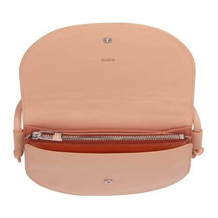 DUDU Borsa a Tracolla Donna Piccola in Pelle, Borsetta Design Sottile Compatta con Chiusura a Bottone, Tracolla Regolabile - Img 4