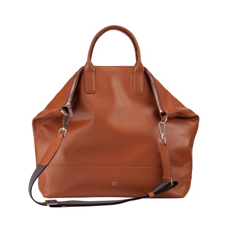 DUDU Borsa Donna Grande Morbida in Pelle, Borsa a Tracolla Capiente con Cinghia Staccabile, Borsa a Mano con Due Manici e Chiusura Zip