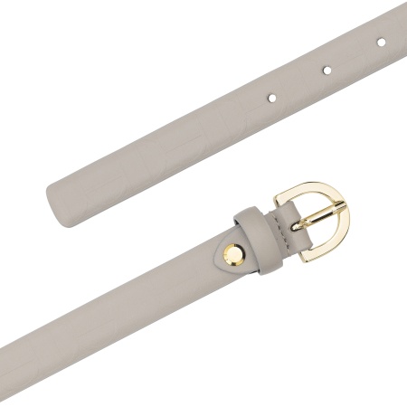 DUDU Cintura da Donna Sottile in Pelle Morbida, H 20mm, Made in Italy, Elegante, Regolabile Accorciabile - Img 2