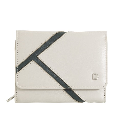 DUDU Portafoglio Donna Compatto in Vera Pelle Nappa – Design Ispirato al Tennis – Portamonete con Cerniera, Tasche Porta Carte e Banconote