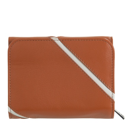 DUDU Portafoglio Donna Compatto in Vera Pelle Nappa – Design Ispirato al Tennis – Portamonete con Cerniera, Tasche Porta Carte e Banconote - Img 2