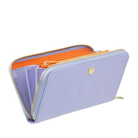 DUDU Portafoglio Donna Grande RFID di Vera Pelle Stampata, Portafogli Zip Around con Portamonete Porta Carte e Cerniera Lampo a Giro - Img 3