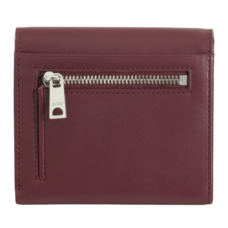 DUDU Portafoglio Donna in Pelle Vera Morbida Piccolo, Tasche Portacarte, Porta Banconote, Cerniera Posteriore per Monete, Portafogli RFID con Chiusura a Bottone Colorato - Img 3