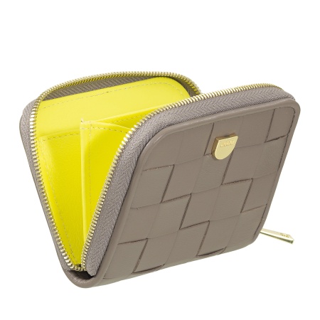 DUDU Portafoglio Donna Piccolo in Pelle Intrecciata Zip Around – Elegante e Compatto, Porta Carte, Portamonete e Banconote con Cerniera - Img 3