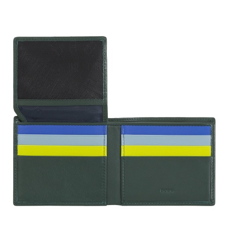 DUDU Portafoglio Piccolo da Uomo RFID in Pelle Multicolore Porta Carte Tessere - Img 3