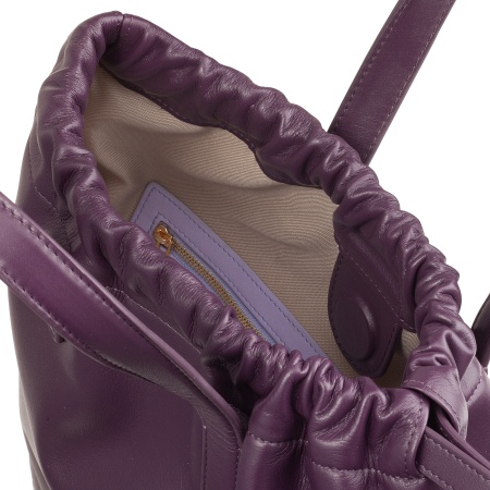 DUDU Zaino Donna a Sacca in Morbida Pelle, Zaino con Coulisse e Bottone Magnetico, Doppia Maniglia, Zaino Semplice Elegante - Img 4