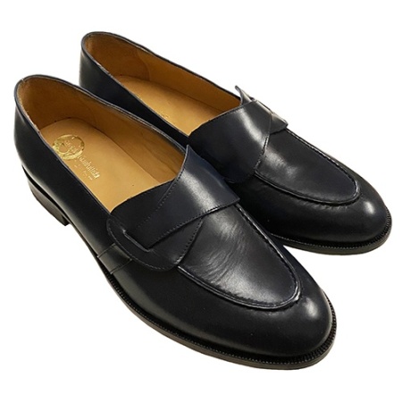 MOCASSINI UOMO IN PELLE DIPINTI A MANO GAROFALO GIANBATTISTA ARTIGIANALI MADE IN ITALY - Img 4