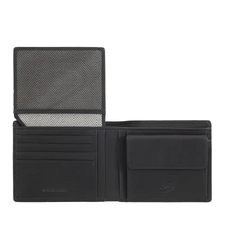 Nuvola Pelle Portafoglio Uomo in Pelle con Portamonete – Elegante Portafogli Classico con Scomparti Porta Carte, Tasca a Retina e Doppio Vano Banconote - Img 3