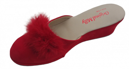 PANTOFOLA DONNA MILLY IN CAMOSCIO ARTIGIANALE MADE IN ITALY - Img 5