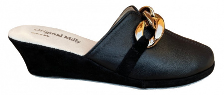 PANTOFOLA DONNA MILLY IN PELLE ARTIGIANALE MADE IN ITALY - Img 5
