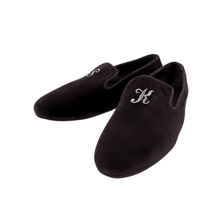 PANTOFOLE DONNA CHIUSE IN VELLUTO GEDA PERSONALIZZATE CON INIZIALI MADE IN ITALY - Img 5