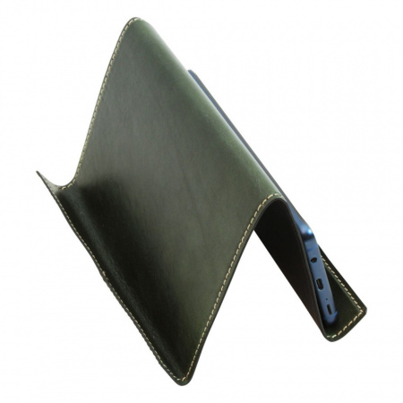 SUPPORTO IN PELLE PER IPAD E IPHONE OLD ANGLER FIRENZE ARTIGIANALE MADE IN ITALY - Img 4