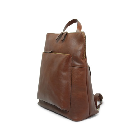 Zaino in pelle - marrone castagna - Img 7
