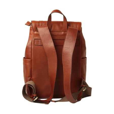 Zaino per laptop in pelle con fascia per trolley-TEAK - Img 3