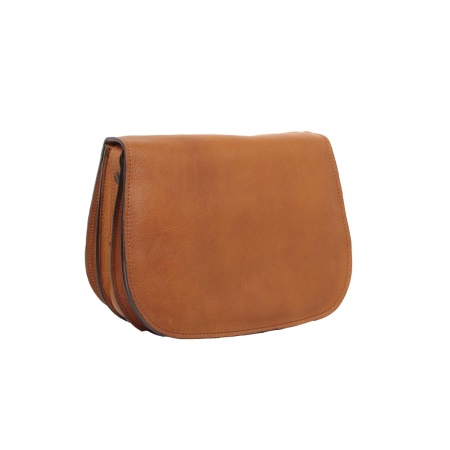 Borsa a tracolla da donna in pelle di vitello pieno fiore-Cuoio - Img 5