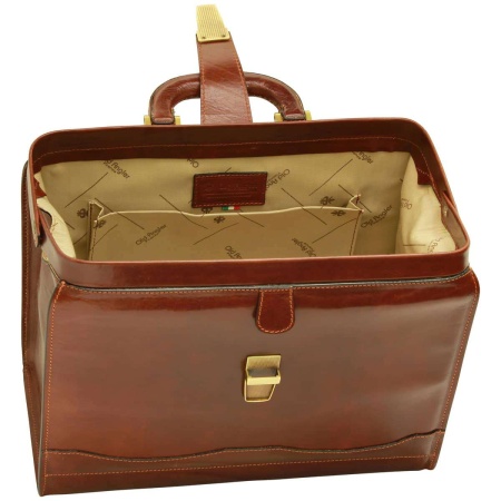 Borsa da medico in pelle. Marrone - Img 3