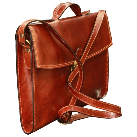 Borsa da ufficio in pelle. Marrone - Img 4