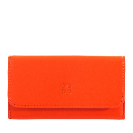 DUDU Astuccio Portachiavi in Pelle Colorato con 5 Anelli per Chiavi di Casa Auto, Design Minimal, con Bottone