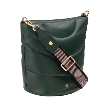 DUDU Borsa Donna a Spalla e Tracolla Trapuntata Imbottita in Pelle Nappa, Borsa Grande con Cerniera e Doppia Tracolla, Design Elegante - Img 3