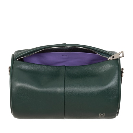 DUDU Borsa Donna Cilindrica in Pelle, Borsa a Tracolla con Catena e Pelle, Borsa a Cilindro Piccola Fashion Elegante con Cerniera - Img 5