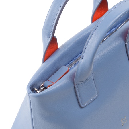 DUDU Borsa Donna Piccola a Tracolla in Vera Pelle, Borsa Mini Bag da Sera Elegante, 22 x 13 cm, Doppi Manici, Tracolla a Catena, Chiusura Zip - Img 3