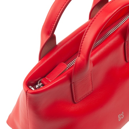 DUDU Borsa Donna Piccola a Tracolla in Vera Pelle, Borsa Mini Bag da Sera Elegante, 22 x 13 cm, Doppi Manici, Tracolla a Catena, Chiusura Zip - Img 3