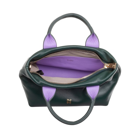 DUDU Borsa Donna Piccola a Tracolla in Vera Pelle, Borsa Mini Bag da Sera Elegante, 22 x 13 cm, Doppi Manici, Tracolla a Catena, Chiusura Zip - Img 5