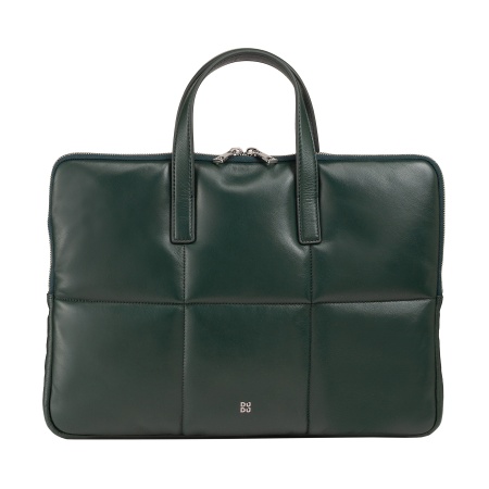 DUDU Borsa Porta PC Donna 14 Pollici con Tracolla in Pelle Trapuntata Imbottita, Porta Laptop Notebook MacBook fino a 14”, Cartella Borsa Sleeve Elegante
