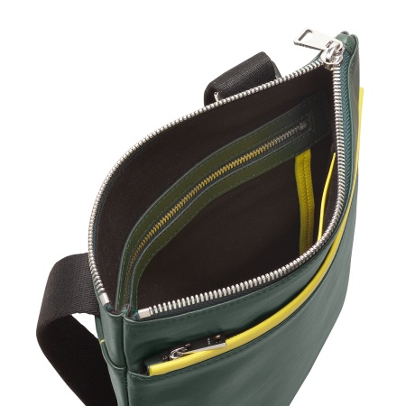 DUDU Borsello Uomo in Pelle, Borsa a Tracolla Uomo con Cerniera, Tracolla da Viaggio e Tempo Libero, Cinghia Regolabile - Img 4