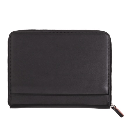 DUDU Cartella Portadocumenti A5 in Vera Pelle da Uomo Donna, Porta Tablet iPad Mini, Portablocchi, Organizer per Blocco Note Quaderno A5 - Img 3