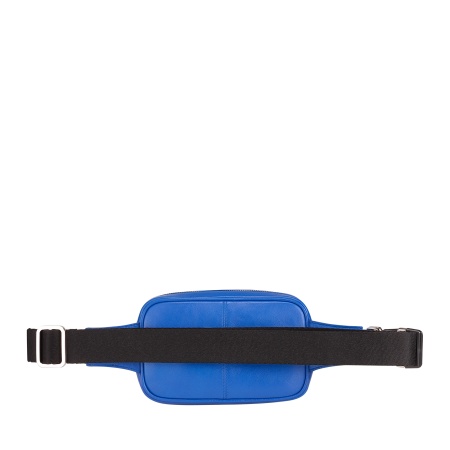DUDU Marsupio in Pelle Uomo con Cinghia Addominale Regolabile, Marsupio Colorato a Tasca Singola con Cerniera, Porta Cellulare, Borsello da Viaggio, Marsupio da Scooter Moto Bicicletta - Img 2