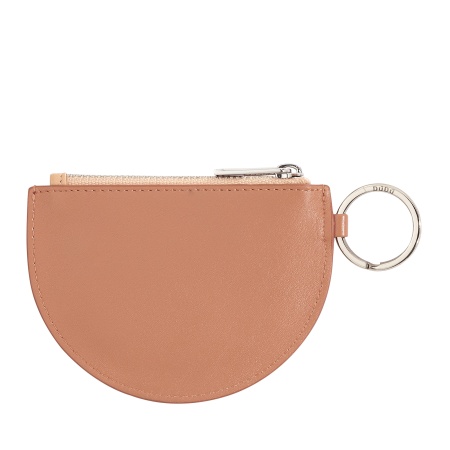 DUDU Mini Portamonete in Pelle per Donna con Cerniera Zip e Portachiavi Bicolore Slim Design - Img 2