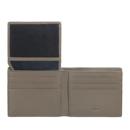 DUDU Portafoglio Piccolo da Uomo RFID in Pelle Stampata, Portafogli Porta Carte Tessere con Patta Interna, Senza Portamonete, Tasca con Retina - Img 2