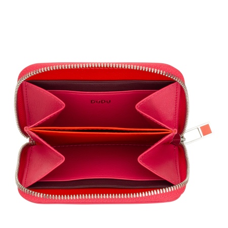 DUDU Portamonete Uomo Donna Piccolo Tascabile in Pelle Colorata con Cerniera, Tasche Porta Tessere, Portafoglio Compatto - Img 4