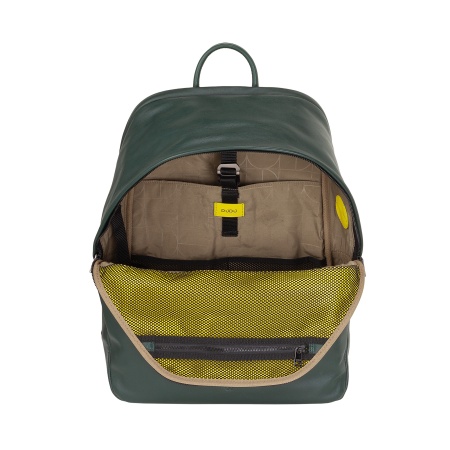 DUDU Zaino in Pelle Uomo Donna Porta PC fino a 15,6” MacBook 16 Pollici, Zaino da Viaggio 20 Litri, Zaino Ufficio Lavoro dal Design Essenziale Elegante - Img 4