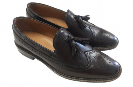 MOCASSINI UOMO IN PELLE CON NAPPINE GAROFALO GIANBATTISTA ARTIGIANALI MADE IN ITALY - Img 2