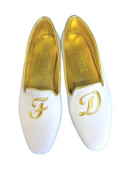 PANTOFOLE DONNA CHIUSE IN VELLUTO IMPERIAL PERSONALIZZABILI CON INIZIALI MADE IN ITALY - Img 4