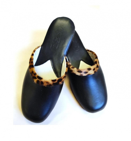 PANTOFOLE DONNA IN PELLE GEDA LINEA LUCIA MADE IN ITALY - Img 2