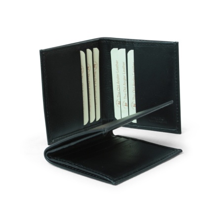 Portafoglio in pelle piccolo - nero con RFID - Img 2