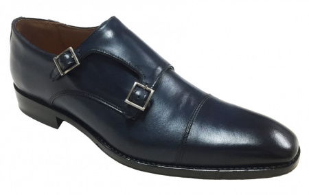 SCARPE UOMO STRINGATE IN PELLE CON FIBBIE GAROFALO GIANBATTISTA ARTIGIANALI MADE IN ITALY - Img 3