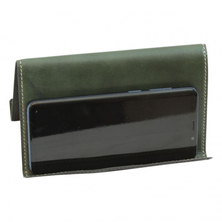 SUPPORTO IN PELLE PER IPAD E IPHONE OLD ANGLER FIRENZE ARTIGIANALE MADE IN ITALY - Img 2