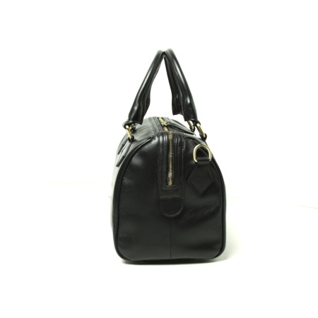 Bauletto due manici in pelle - nero - Img 3