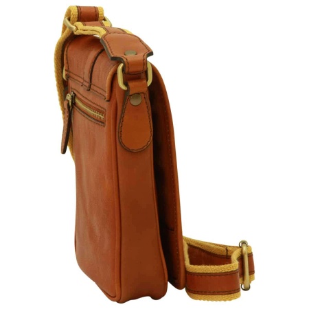 Borsa a tracolla in pelle. Gold - Img 3