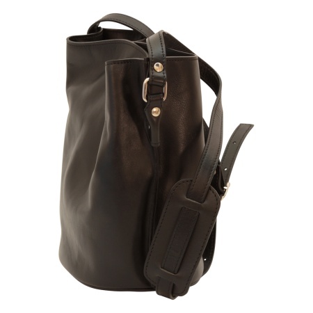 Borsa a tracolla in pelle - Nero - Img 3