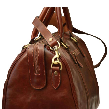 Borsa da viaggio con tracolla. Marrone - Img 2